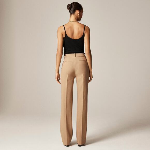 J.Crew Natalia pant four-season stretch Size 8 NWT Hthr Burnished Saddle Luxury - Picture 2 of 7
